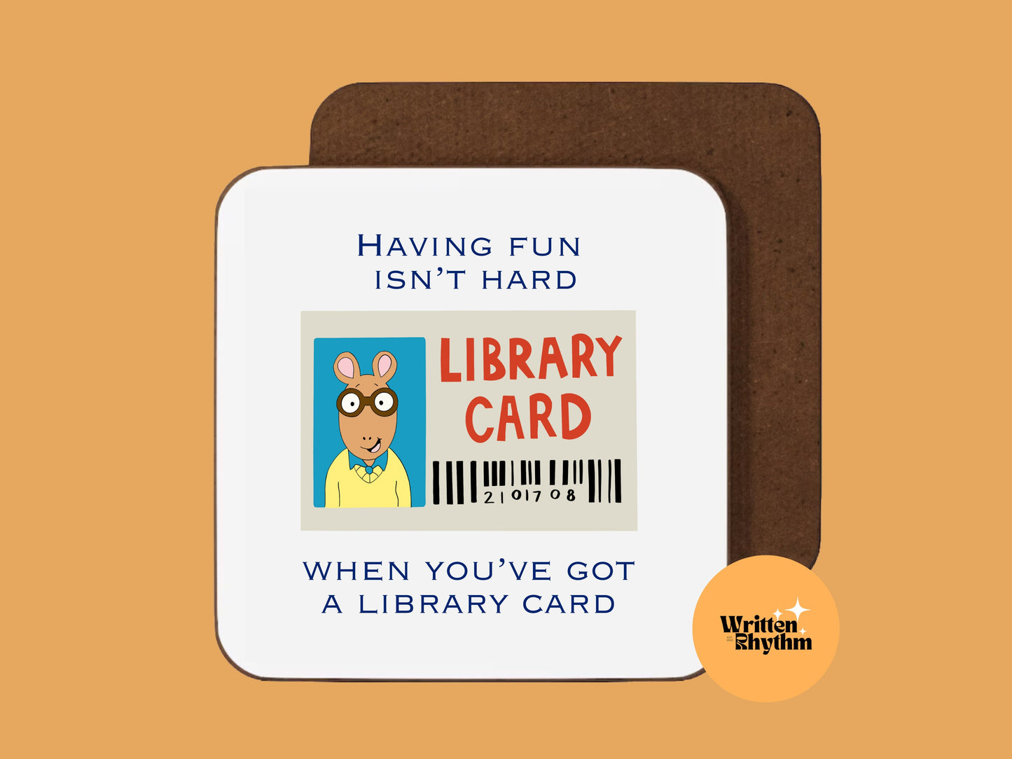 Arthur Library Card Mug, Library Card Mug, Bookish Library Card Mug, Bookish TV Mug, Bookish Gift, 2000s TV Show, Arthur Reading Mug