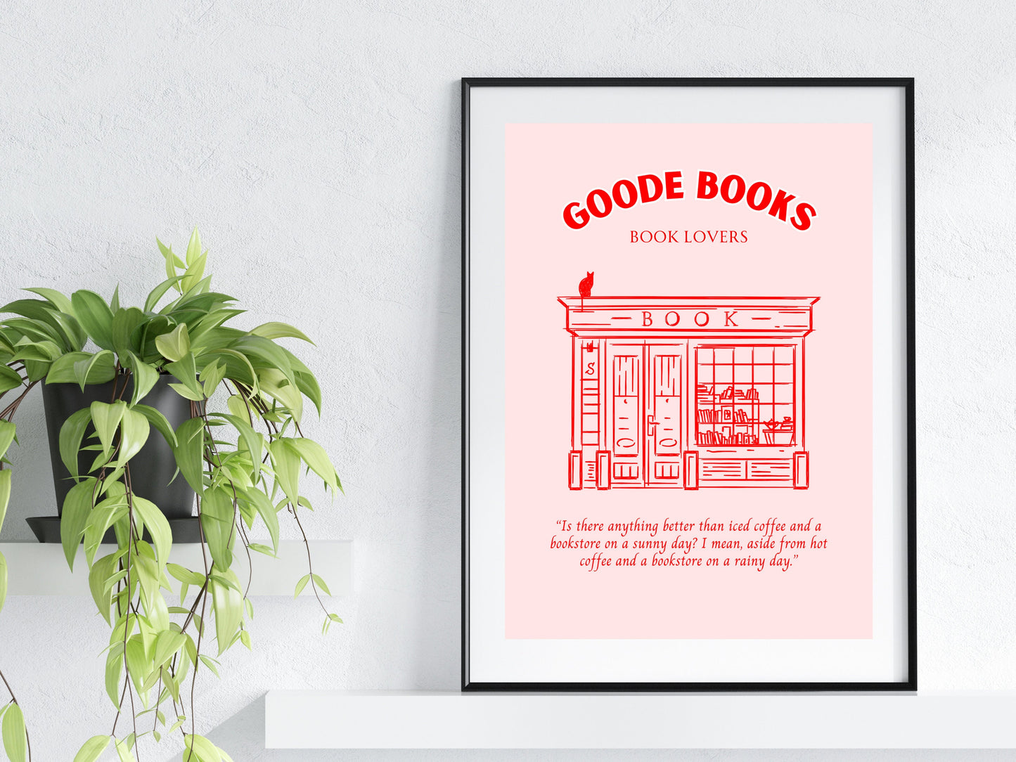 Goode Books Emily Henry Print, Emily Henry Wall Art, Home Decor Reader Wall Art, Bookish Print, Bookish Wall Art Print, Bookish Quote Poster