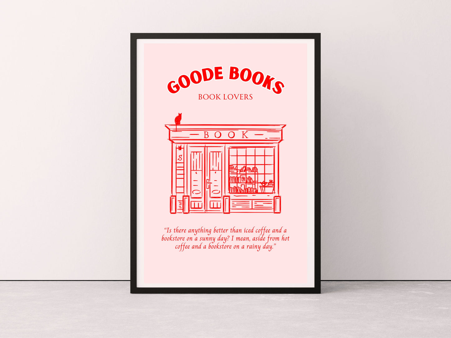 Goode Books Emily Henry Print, Emily Henry Wall Art, Home Decor Reader Wall Art, Bookish Print, Bookish Wall Art Print, Bookish Quote Poster