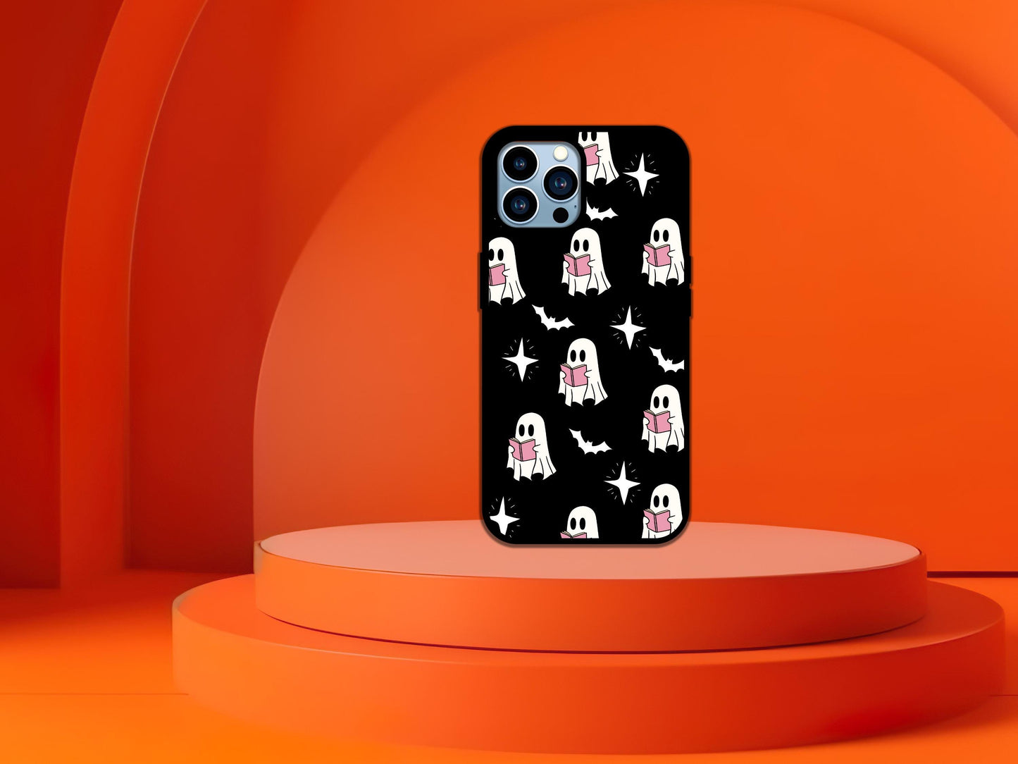Ghost Bookish Phone Case, Bookish Ghost Phone Case, Cute Ghost Phone Case, Cute Ghost Halloween Phone Case, Book Lover Ghost Phone Gift