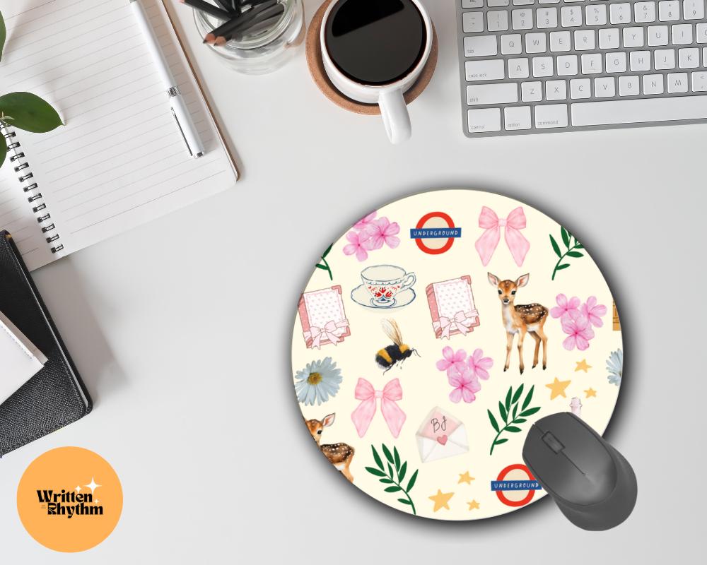 Magnolia Parks Mouse Mat Pad, Magnolia Parks Mouse Pad, Magnolia Parks Gift, Daisy Haites, Bookish Mousepad, Books Mouse Pad Office Decor