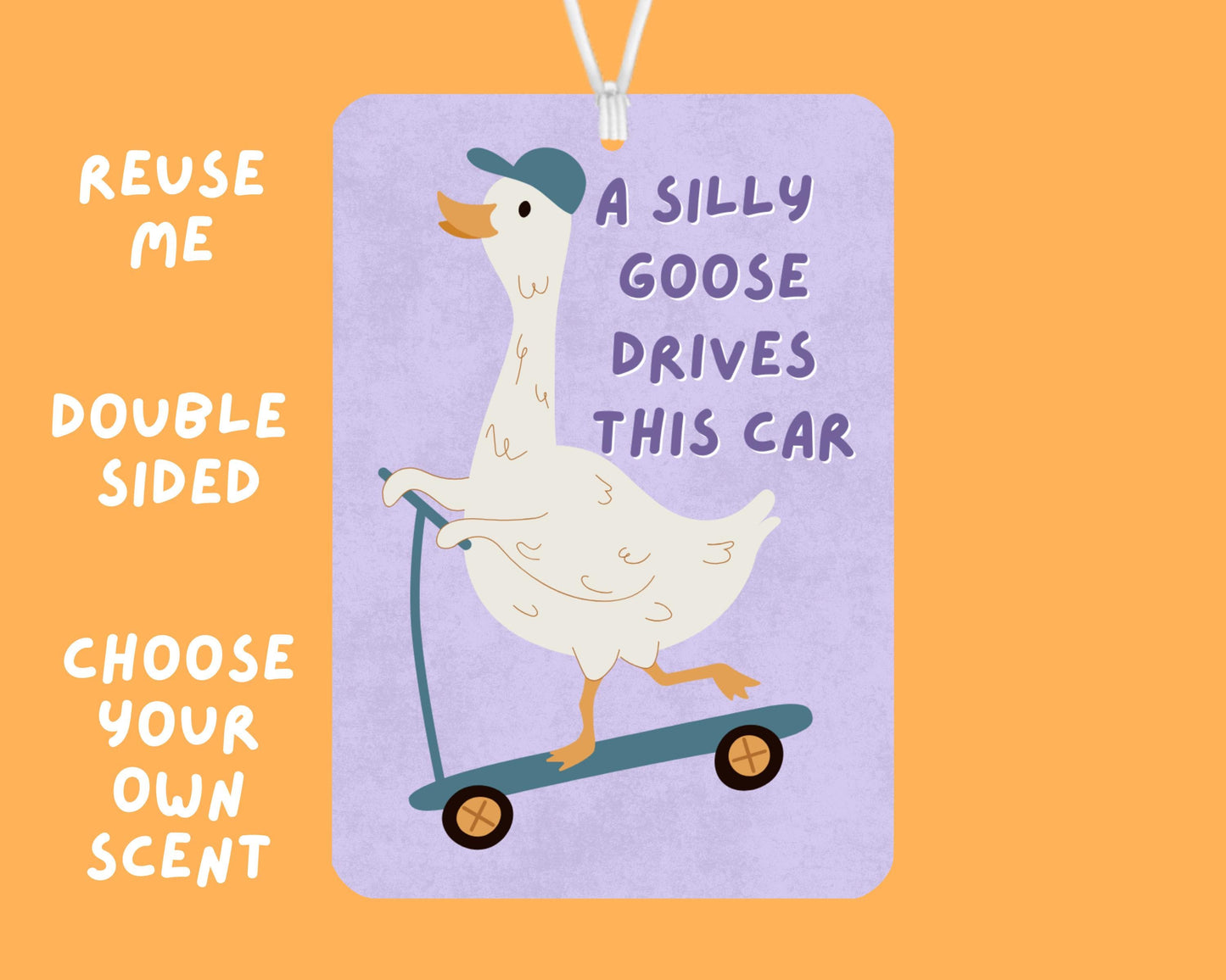 Silly Goose Car Air Freshener, Silly Goose Funny Car Air Freshener, Silly Goose Driver Gift, Funny Novelty Car Gift, Cute Car Accessories