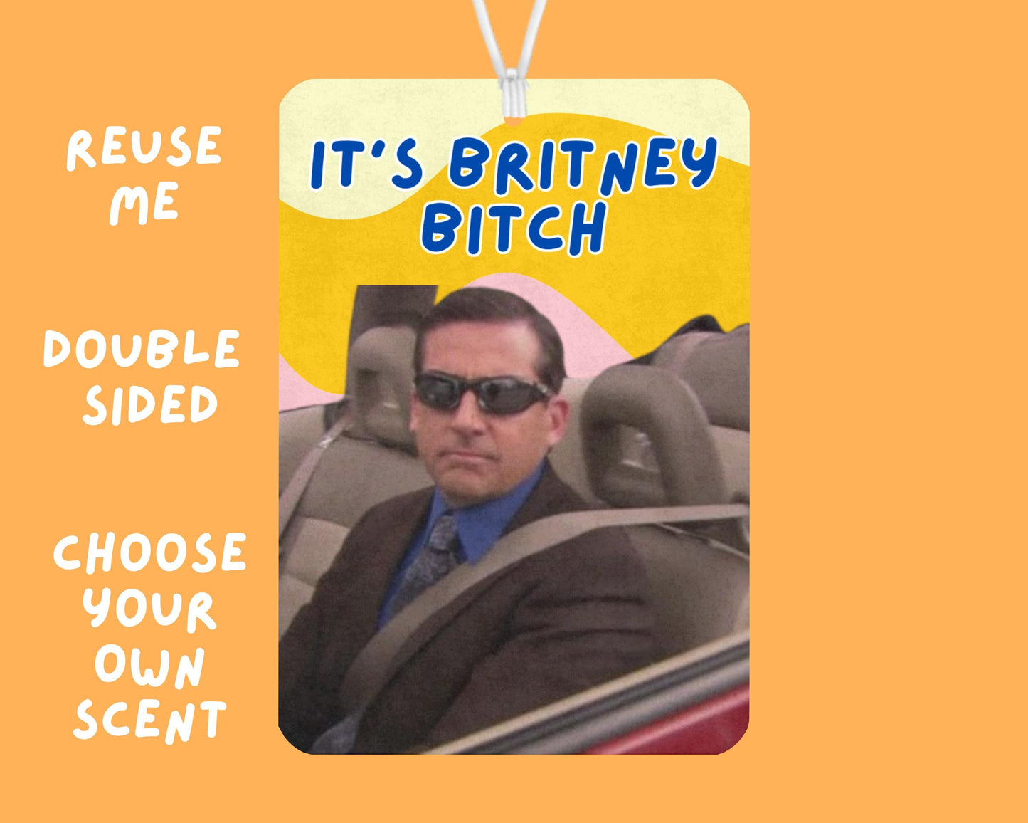 Micheal Scott It’s Britney Car Air Freshener, Micheal Scott Funny Car Air Freshener, New Driver Gift, Novelty Car Gifts, Car Accessories