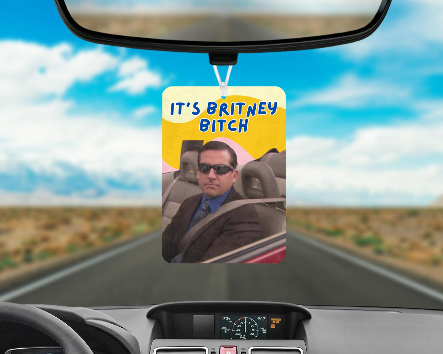 Micheal Scott It’s Britney Car Air Freshener, Micheal Scott Funny Car Air Freshener, New Driver Gift, Novelty Car Gifts, Car Accessories