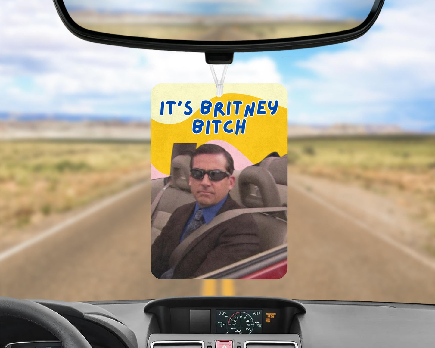 Micheal Scott It’s Britney Car Air Freshener, Micheal Scott Funny Car Air Freshener, New Driver Gift, Novelty Car Gifts, Car Accessories