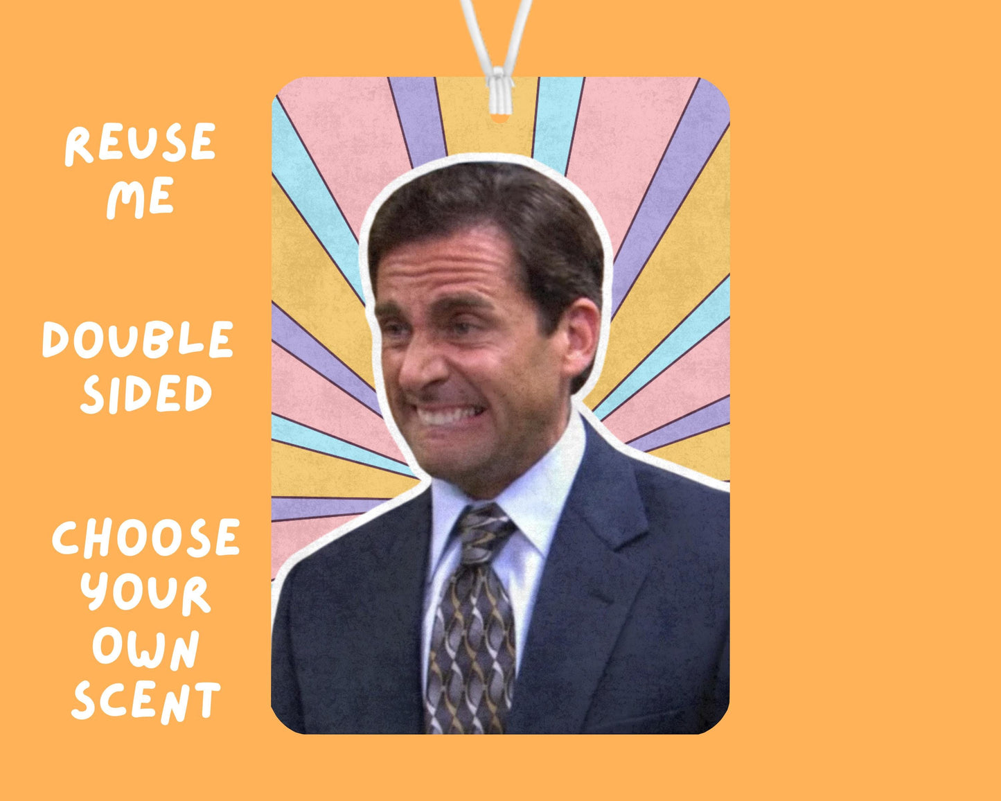 Michael Scott Car Air Freshener, Michael Scott Funny Car Air Freshener, Michael Scott Retro Car Gift, New Driver Gift, Novelty Car Gifts,