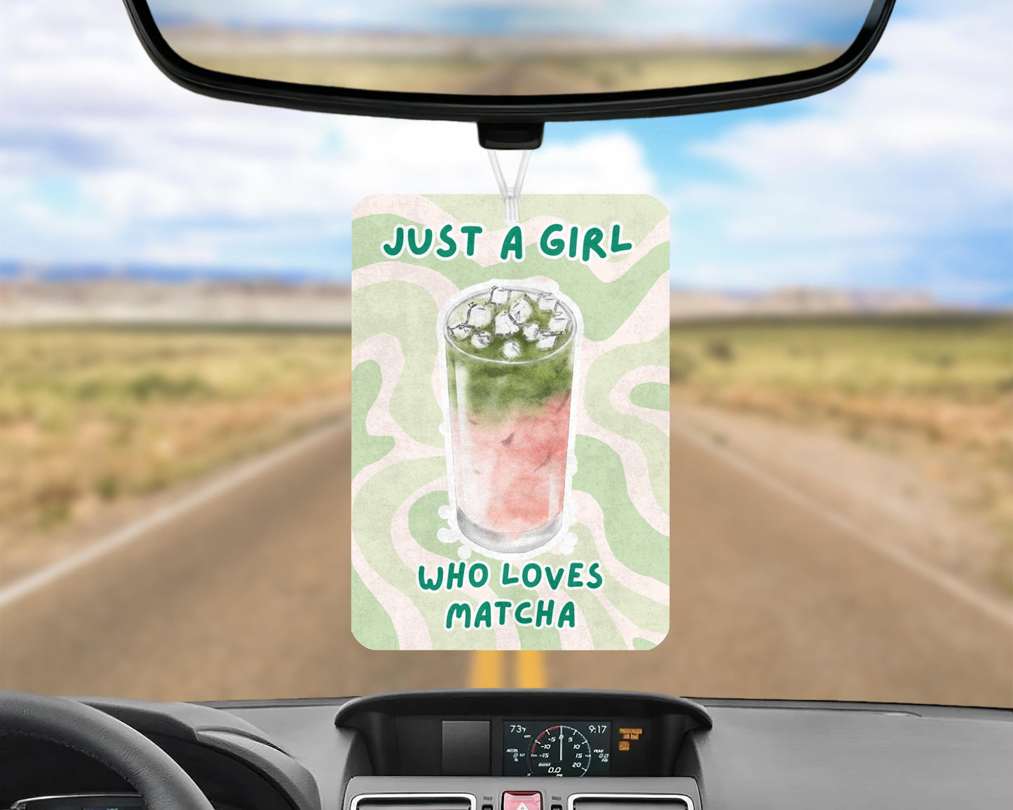 Just A Girl Who Loves Matcha Car Air Freshener, Just A Girl Meme Car Air Freshener, Girly Car Accessories, Cute Car Decor, Funny Car Gifts