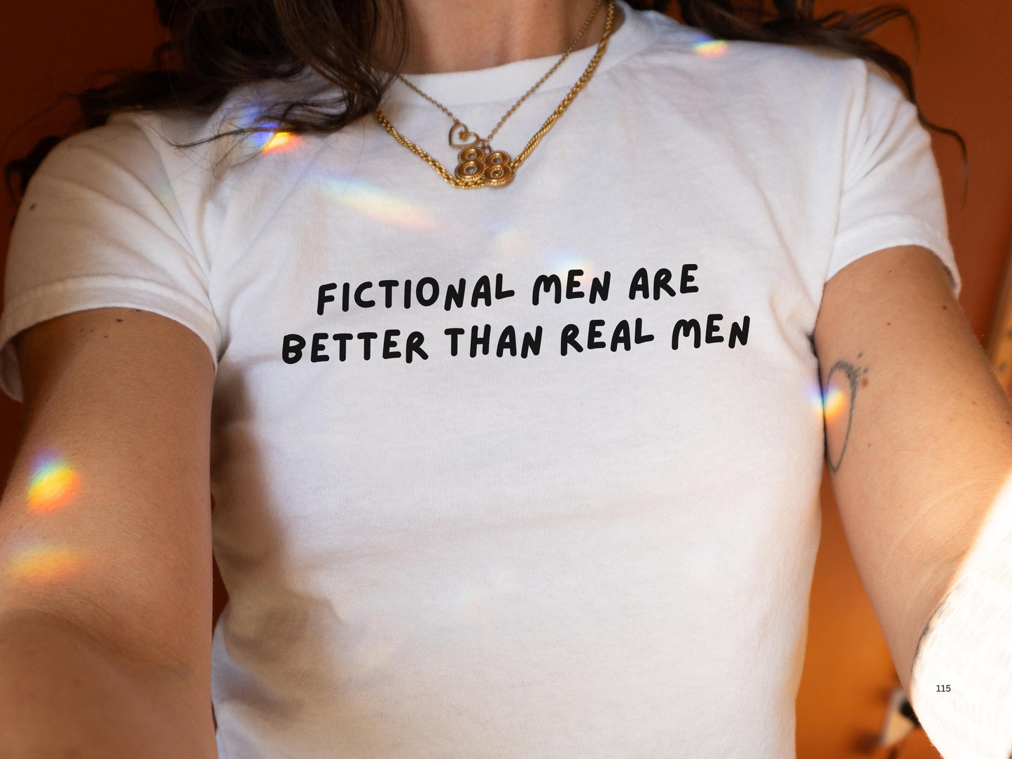 Fictional Men Are Better Baby Tee: Y2K Bookish Shirt