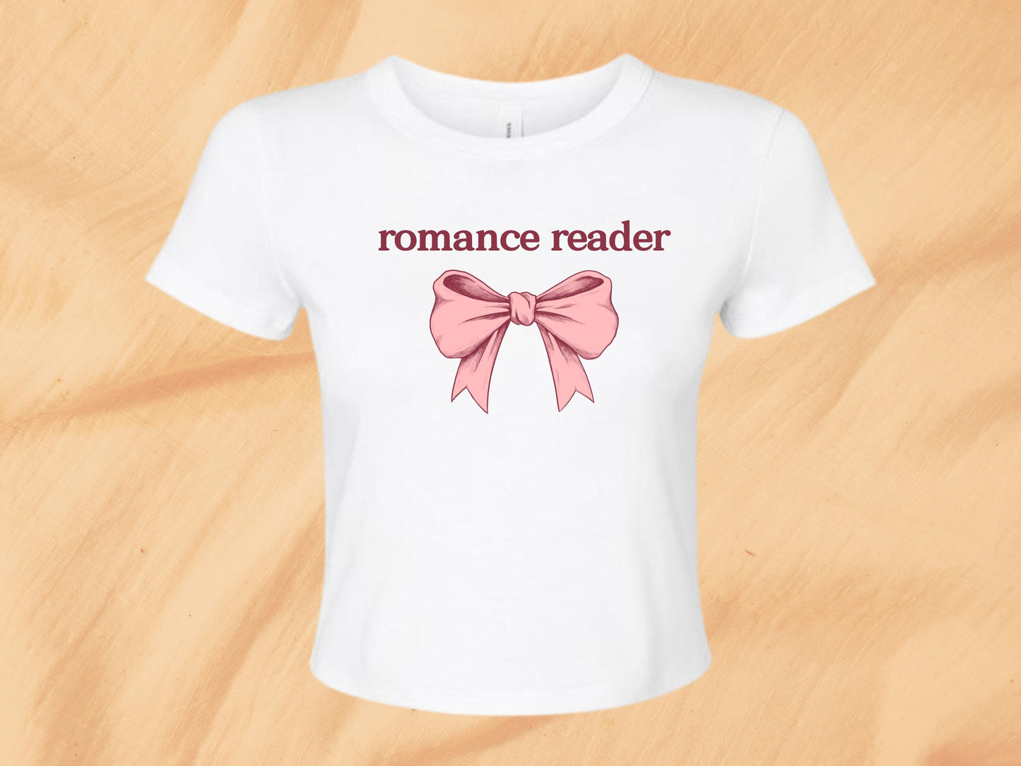 Romance Reader Baby Tee: Y2K Bookish Organic Cotton T-Shirt