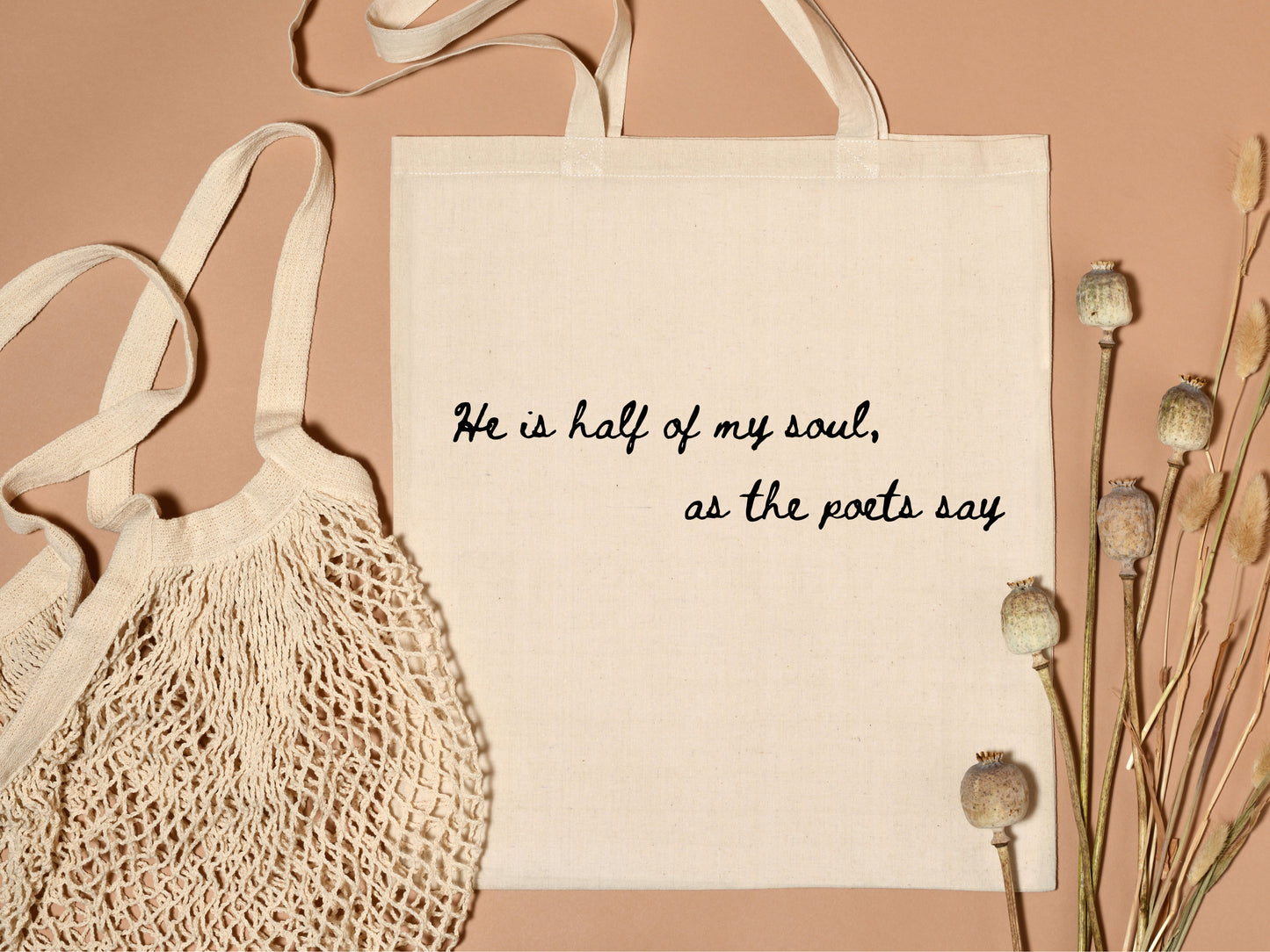 He Is Half Of My Soul, As The Poets Say The Song of Achilles Tote Bag