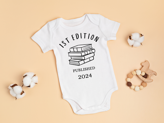 1st Edition Published Personalised Year Baby Vest