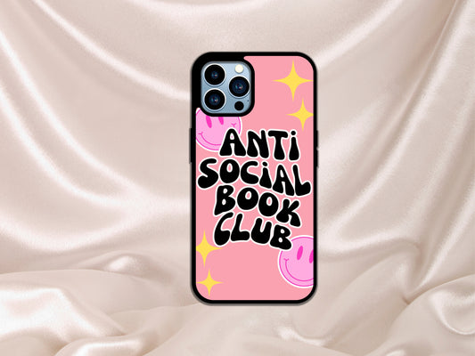 Anti Social Book Club Phone Case, Bookish Phone Case, Book Phone Case, Book Phone Cover, Bookish Gift, Book Gift, Book Lover Phone Case