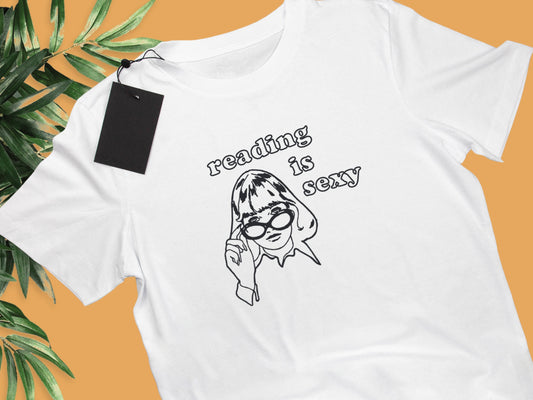 Reading Is Sexy T-Shirt, Literary Quote Tee, Book Lover Graphic Shirt, Unisex Reading Apparel, Gift for Bookworms, Cute Reader Tee
