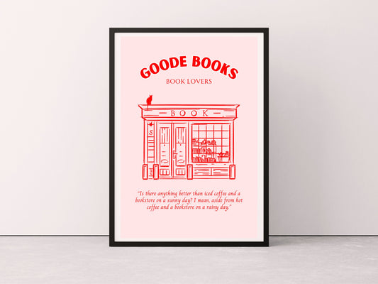 Goode Books Emily Henry Print, Emily Henry Wall Art, Home Decor Reader Wall Art, Bookish Print, Bookish Wall Art Print, Bookish Quote Poster