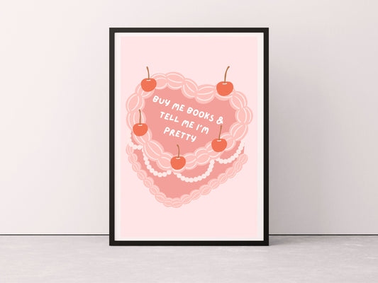 Buy Me Books Print, Bookish Prints, Bookish Wall Art Print, Home Decor Reader Wall Art, Bookish Quote Poster, Bookish Home Decor, Book Gift
