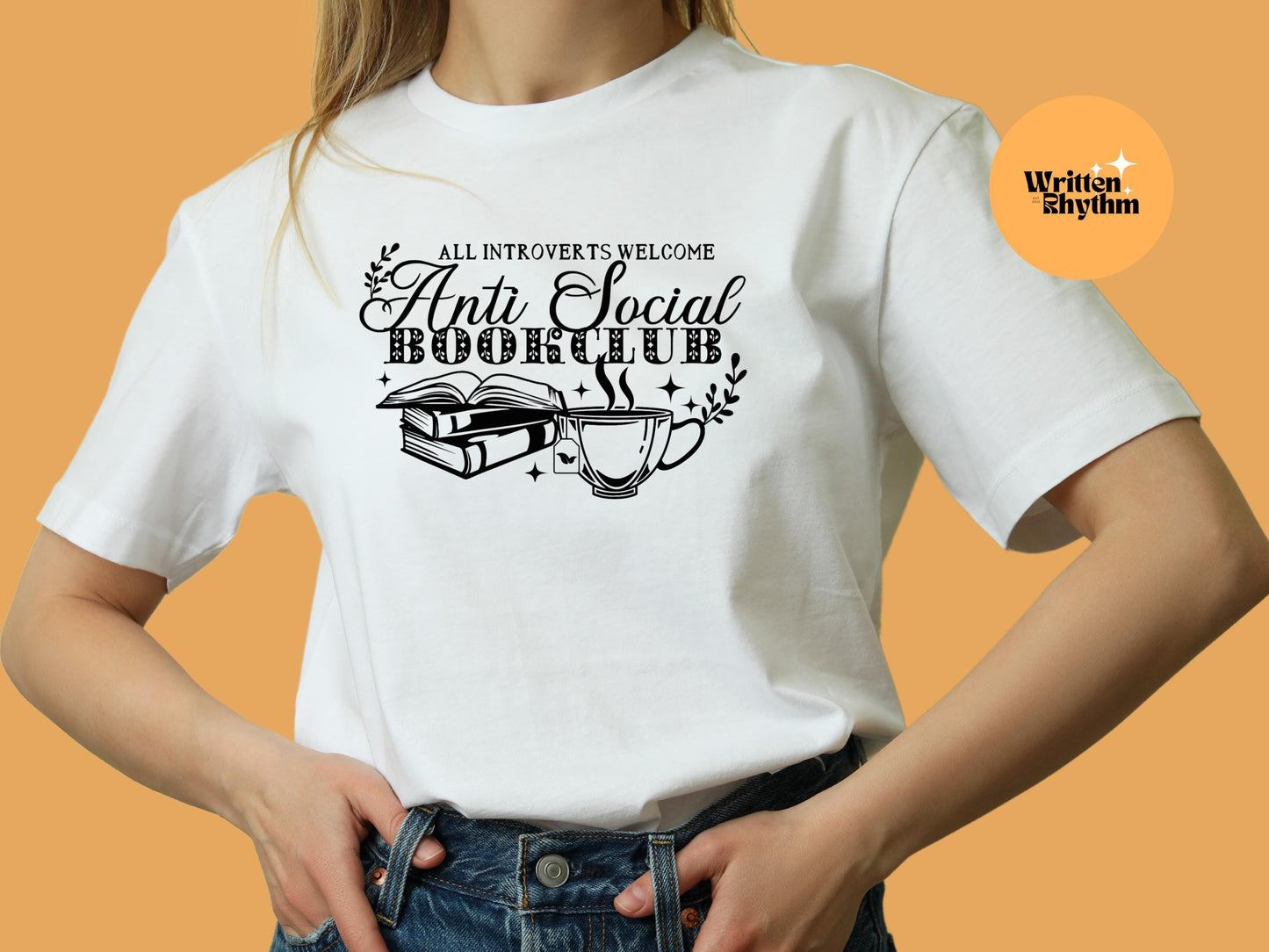 Anti Social Book Club Shirt: Organic Cotton Bookish Tee