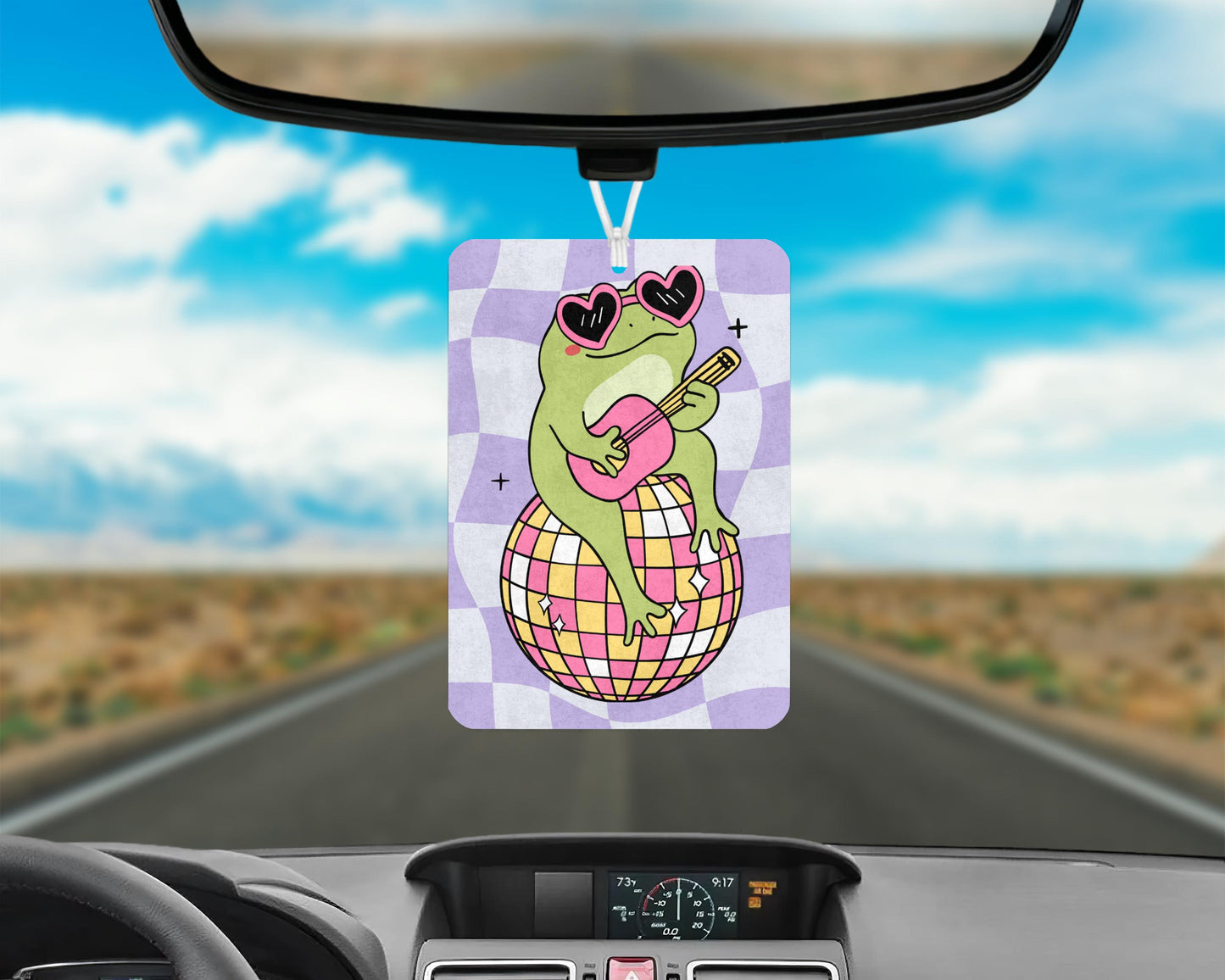 Retro Disco Frog Car Air Freshener, Cute Frog Car Air Freshener, Frog Air Freshie, New Driver Gift, Funny Novelty Car Gift, Cute Car Decor
