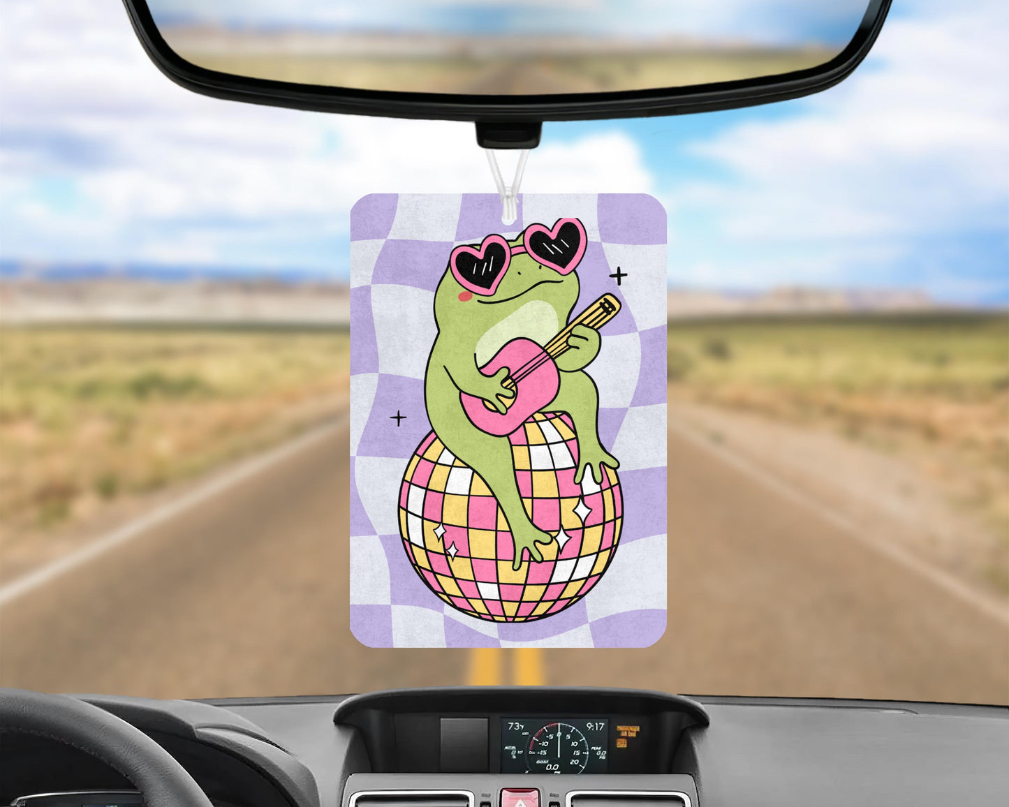 Retro Disco Frog Car Air Freshener, Cute Frog Car Air Freshener, Frog Air Freshie, New Driver Gift, Funny Novelty Car Gift, Cute Car Decor