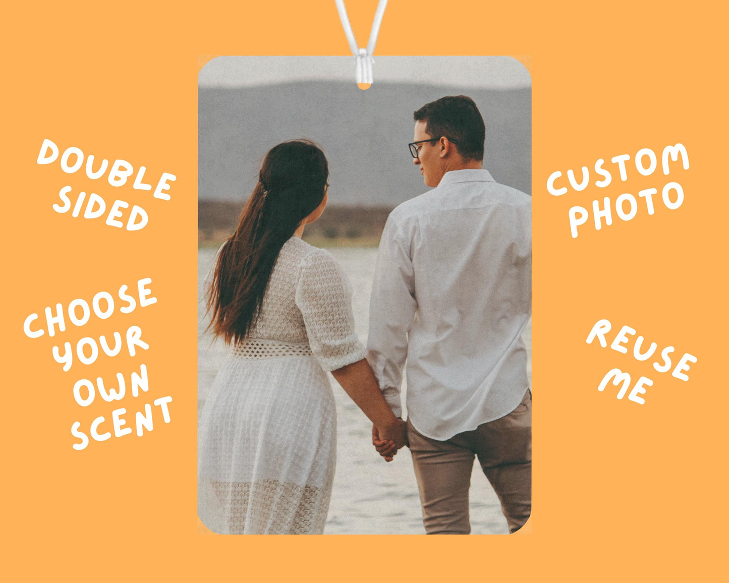 Personalised Car Air Freshener, Custom Photo Car Air Freshener, Personalised Car Accessories, Car Air Freshener For Her, Own Photo Car Gifts