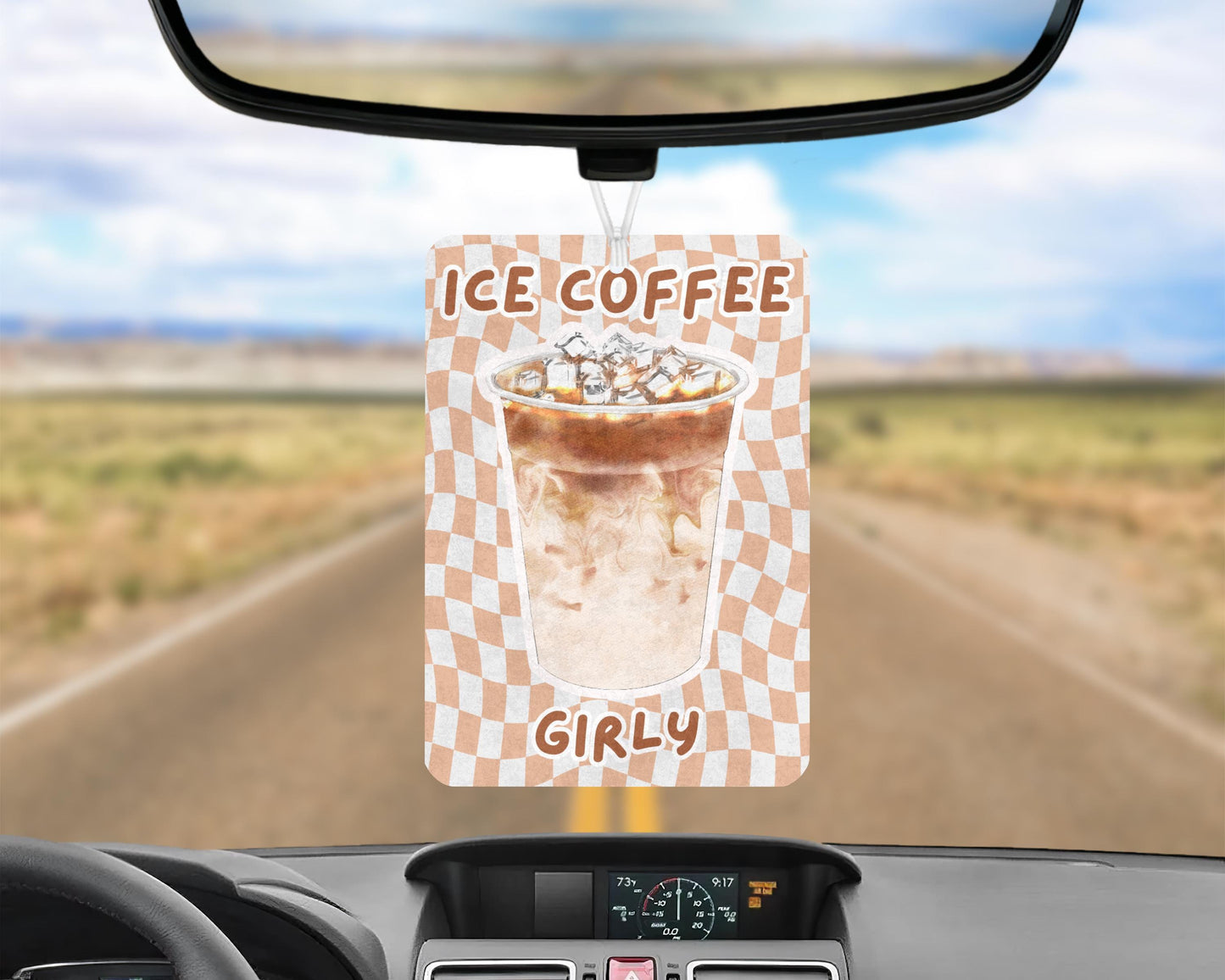Iced Coffee Girly Car Air Freshener, Ice Coffee Car Air Freshener, Girly Car Accessories, Cute Car Decor, Funny Car Gifts, Iced Coffee Lover