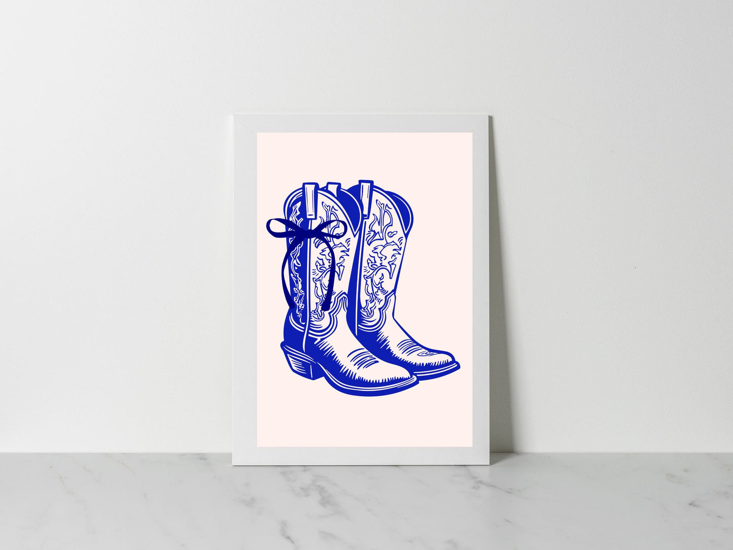 Cowboy Boots Print, Cowboy Boots Wall Art, Cowgirl Boots Art, Girly Bedroom Print, Blue Cowgirl Print, Cowboy Poster, Aesthetic Prints