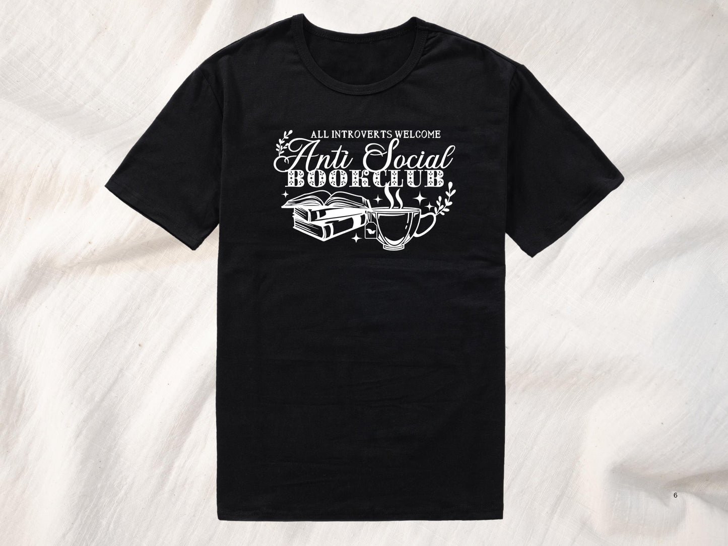 Anti Social Book Club Shirt: Organic Cotton Bookish Tee