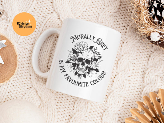 Morally Grey Is My Favourite Colour Mug, Morally Grey Book Club, Bookish Mug, Book Mug, Bookish Gifts, Dark Romance Reader, Smut Reader Mug