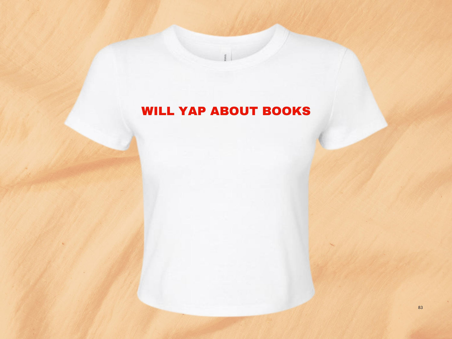 Will Yap About Books Y2K Aesthetic Baby Tee