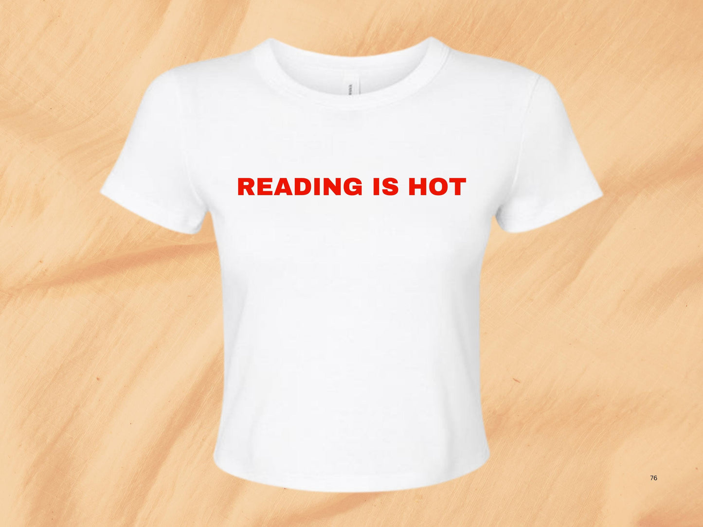 Reading Is Hot Baby Tee, Reading Is Hot Bookish Baby Tee, Cute Bookish Shirt, Book Lover Shirt, Trending Y2K Aesthetic Tee, Slogan Crop Top