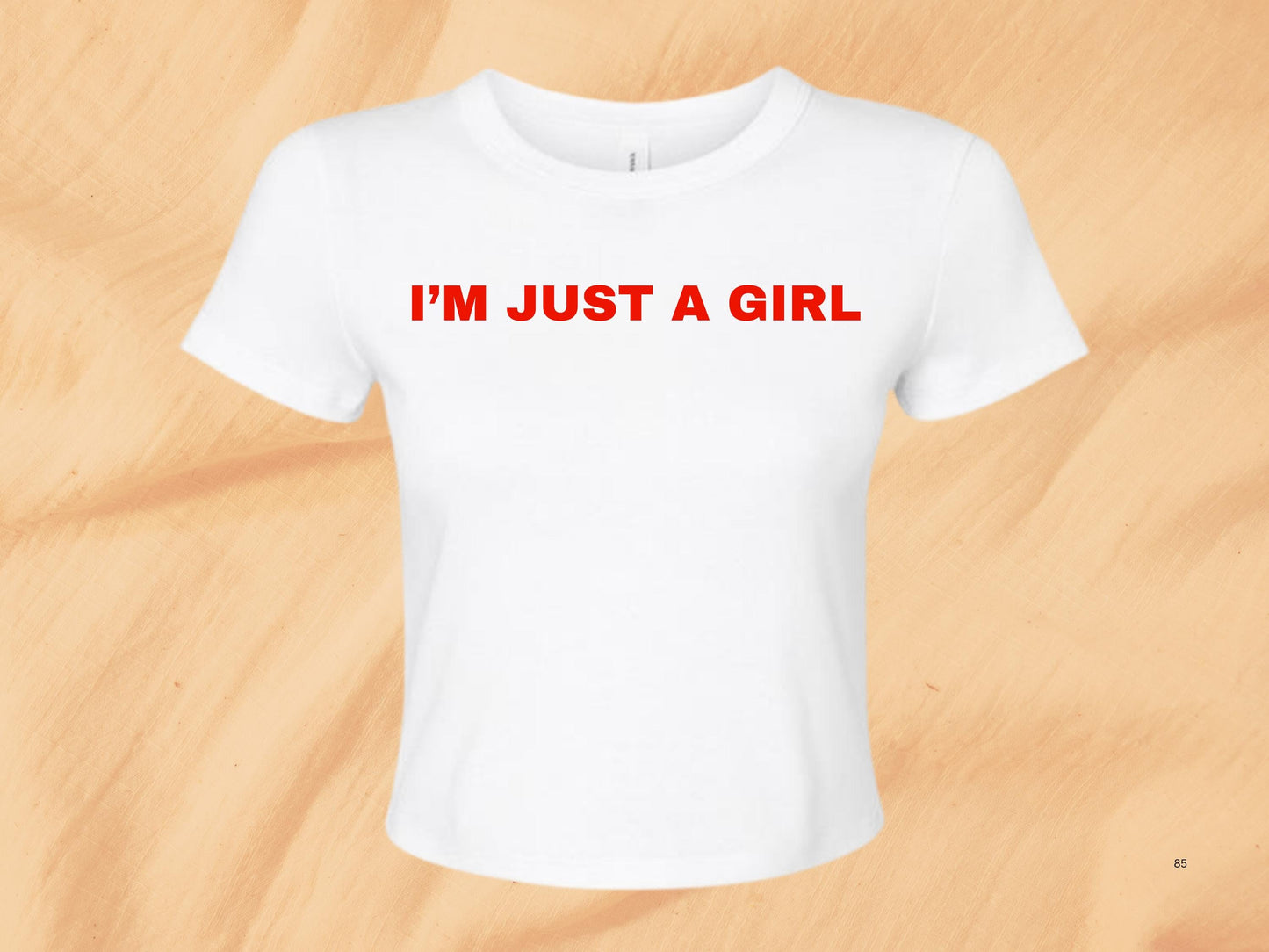 I'm Just A Girl Baby Tee, Just A Girl T-Shirt, Funny Slogan Baby Tees, Trending Y2K Aesthetic Tee, Slogan Crop Top Summer Clothes, Girly Tee
