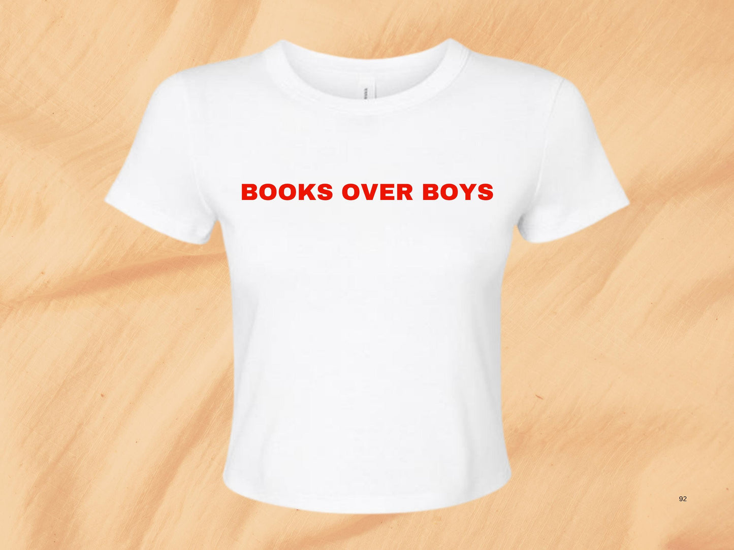 Books Over Boys Bookish Baby Tee