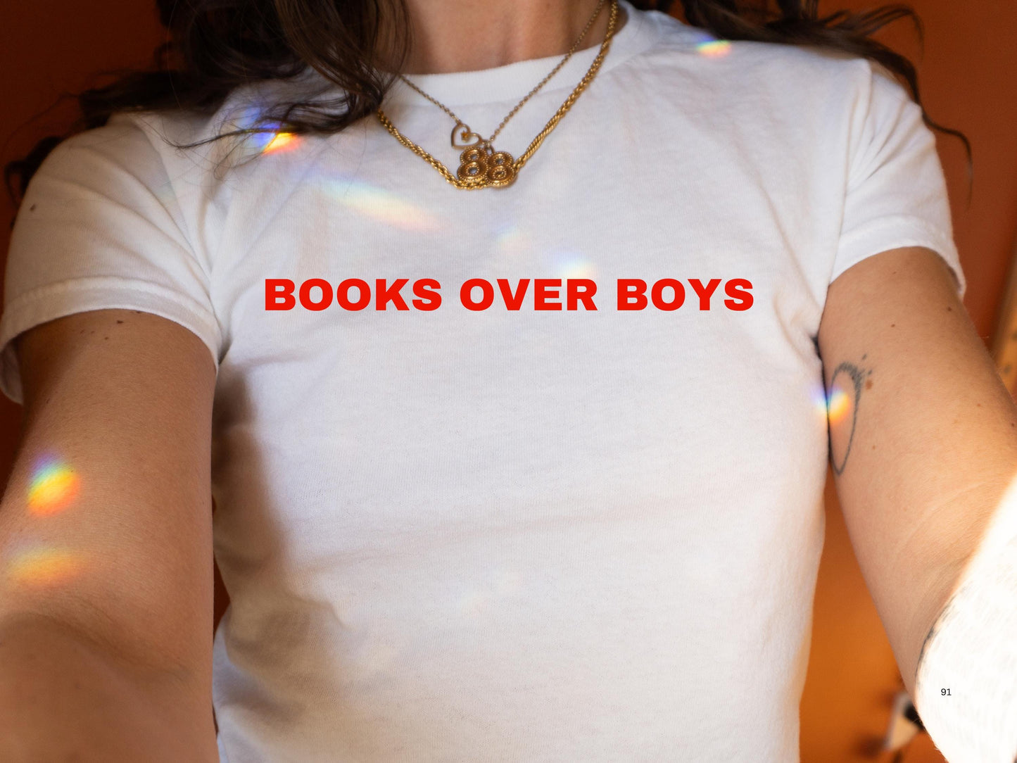 Books Over Boys Bookish Baby Tee