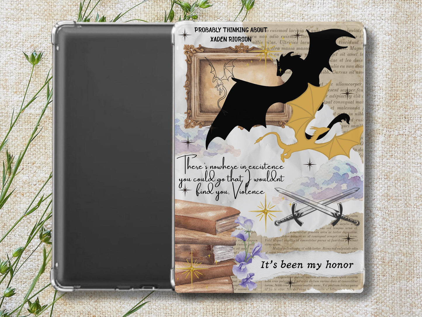 Empyrean Series Kindle Insert, Onyx Storm Kindle Insert, Bookish Kindle Cover Aesthetic, Iron Flame Kindle Insert, Clear Case Kindle Insert