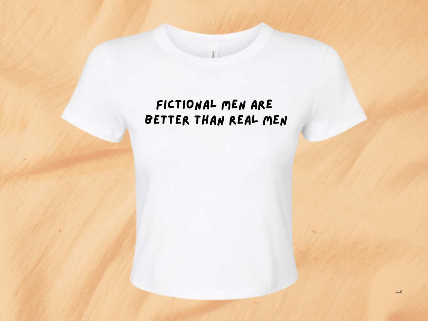 Fictional Men Are Better Baby Tee: Y2K Bookish Shirt