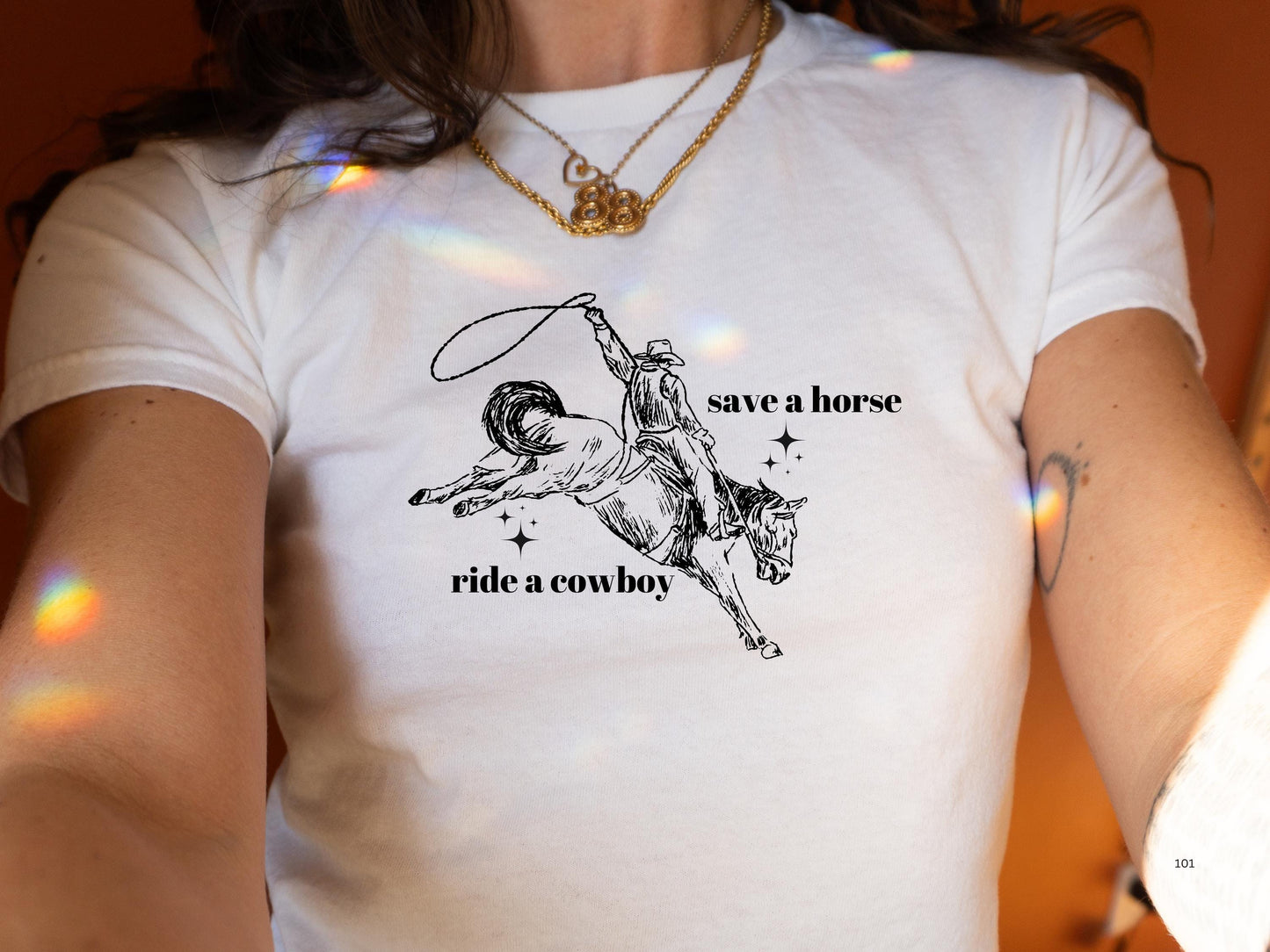 Save A Horse Ride A Cowboy Baby Tee, Save A Horse T-Shirt, Cowboy Y2K Style Baby Tee, 2000s Aesthetic Cropped Top, Funny Meme Slogan Tee