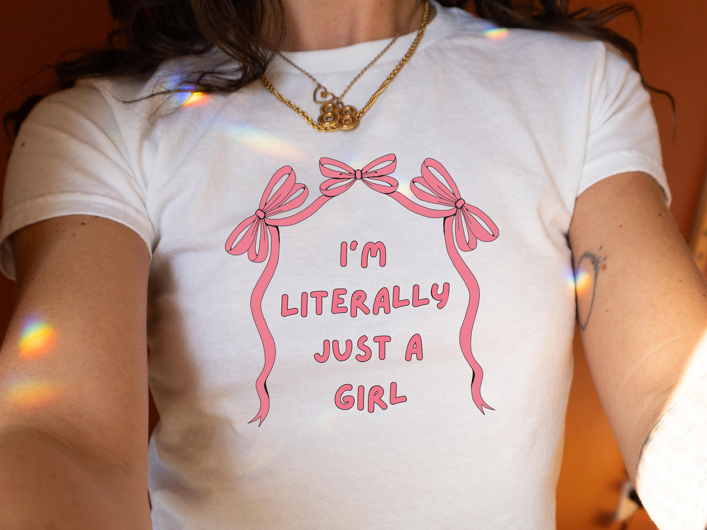 Y2K Baby Tee: I'm Just A Girl Slogan Shirt