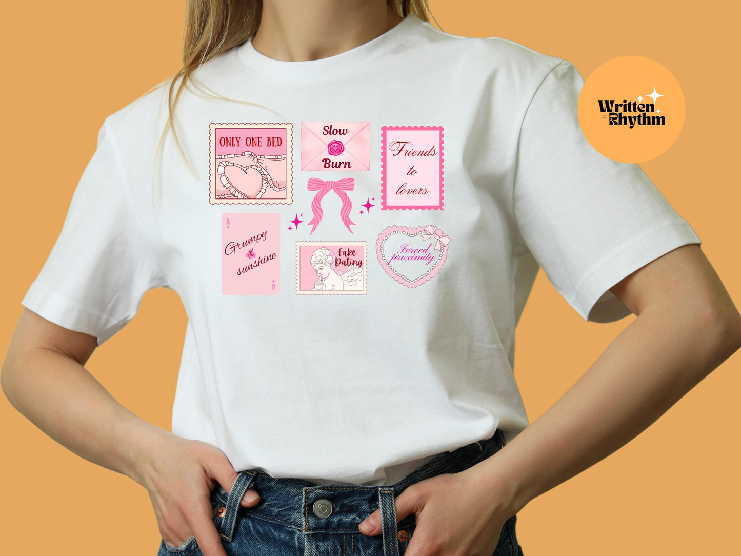 Romance Book Tropes T-Shirt: Bookish Smut Lover Organic Cotton Tee