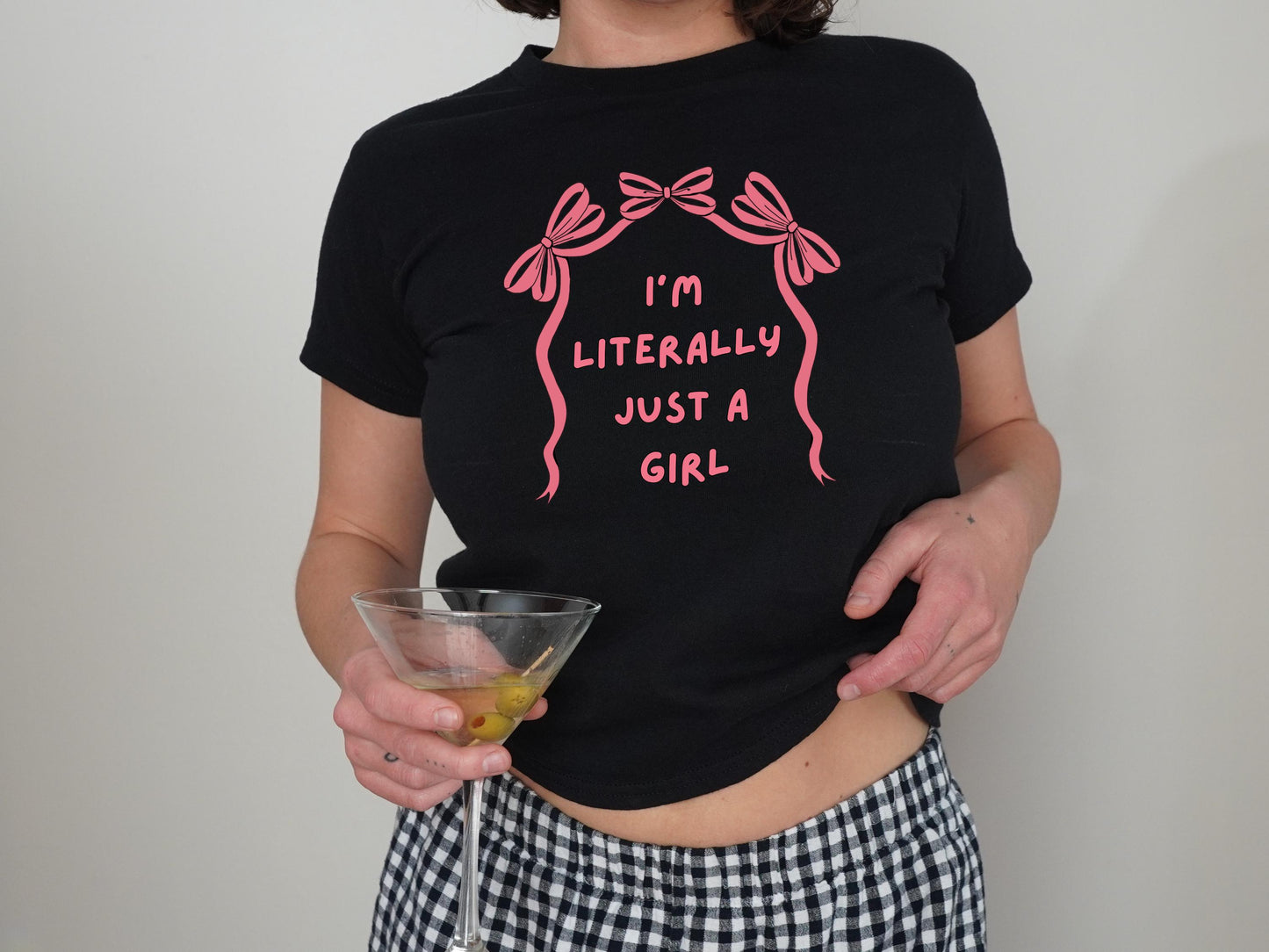 Y2K Baby Tee: I'm Just A Girl Slogan Shirt