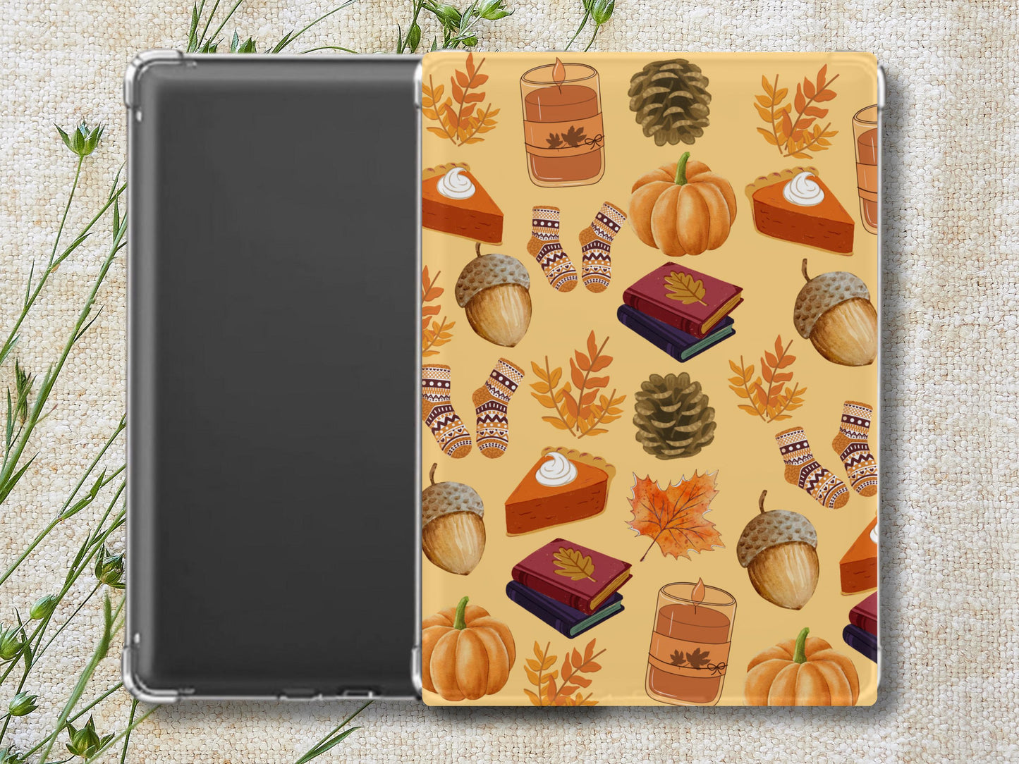 Autumn Kindle Insert: Bookish Fall Decor, Linen Cardstock