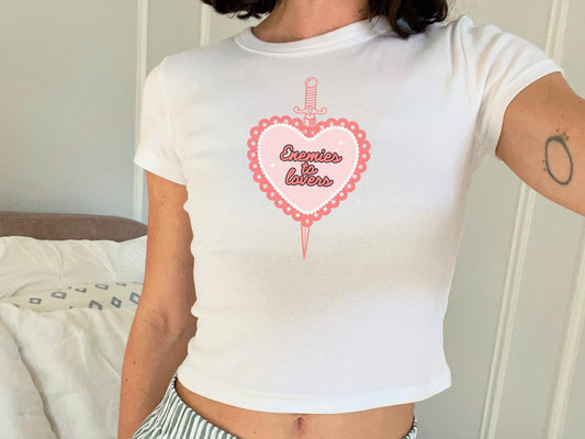 Enemies To Lovers Trope Baby Tee, Enemies To Lovers Book Trope Shirt, Enemies To Lovers Shirt, Enemies To Lovers Bookish Merch, Book Trope