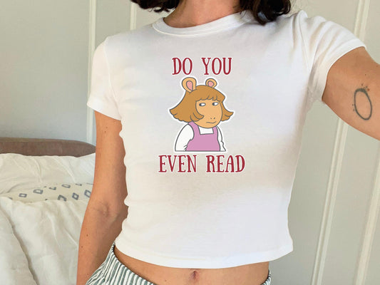 DW Arthur TV Show Baby Tee, DW Side Eye Meme Baby Tee, Vintage Arthur And Friends Shirt, Retro 90's Kids Nostalgia Shirt, Do You Even Read