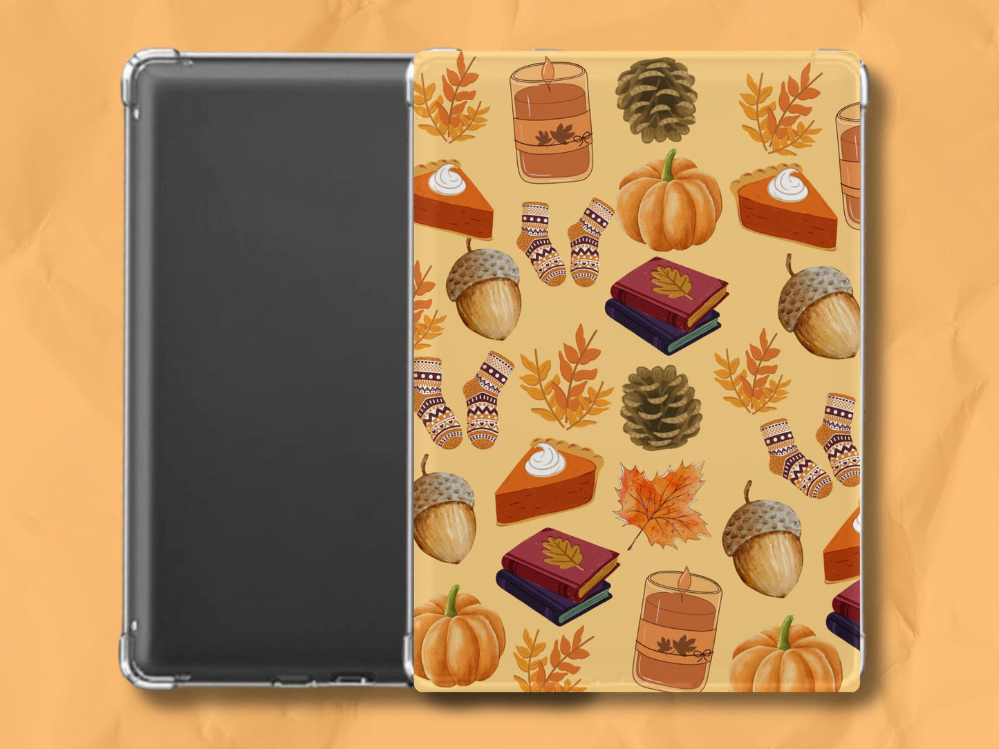 Autumn Kindle Insert: Bookish Fall Decor, Linen Cardstock
