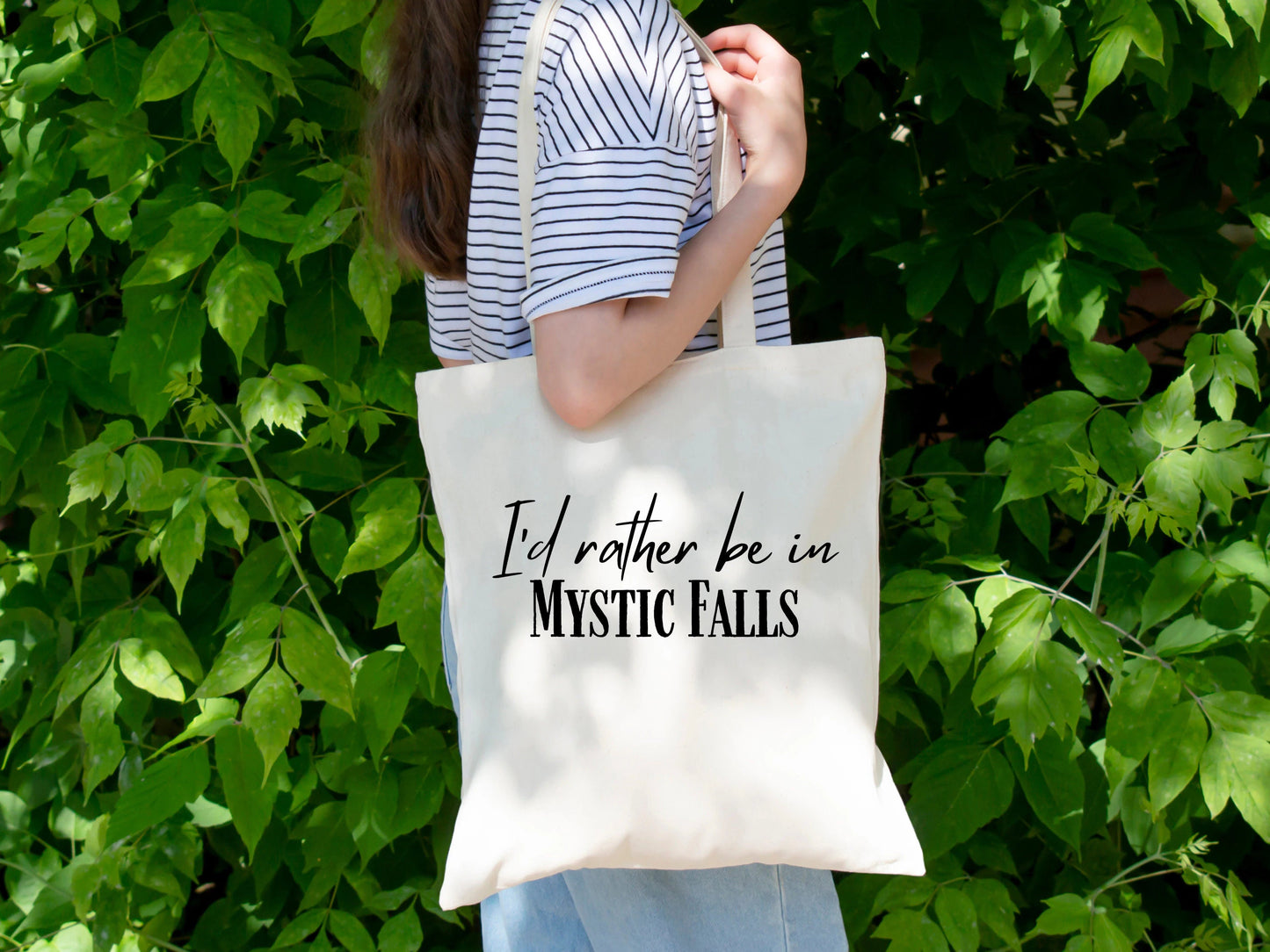 Vampire Diaries I'd Rather Be In Mystic Falls Tote Bag