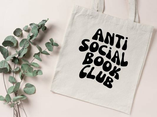 Anti Social Book Club Tote Bag