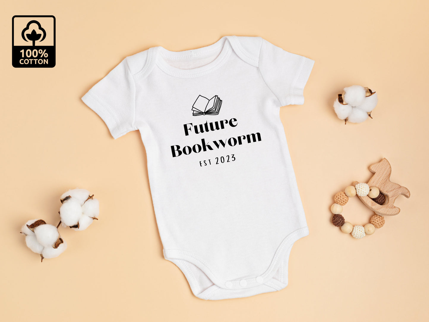 Personalised Future Bookworm Baby Vest