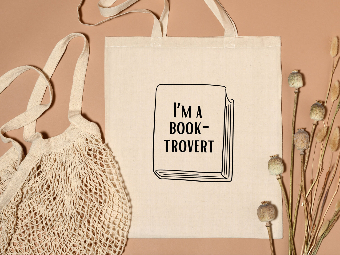 I'm a Book-Trovert Tote Bag