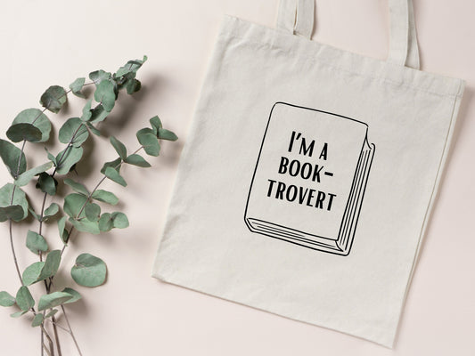 I'm a Book-Trovert Tote Bag