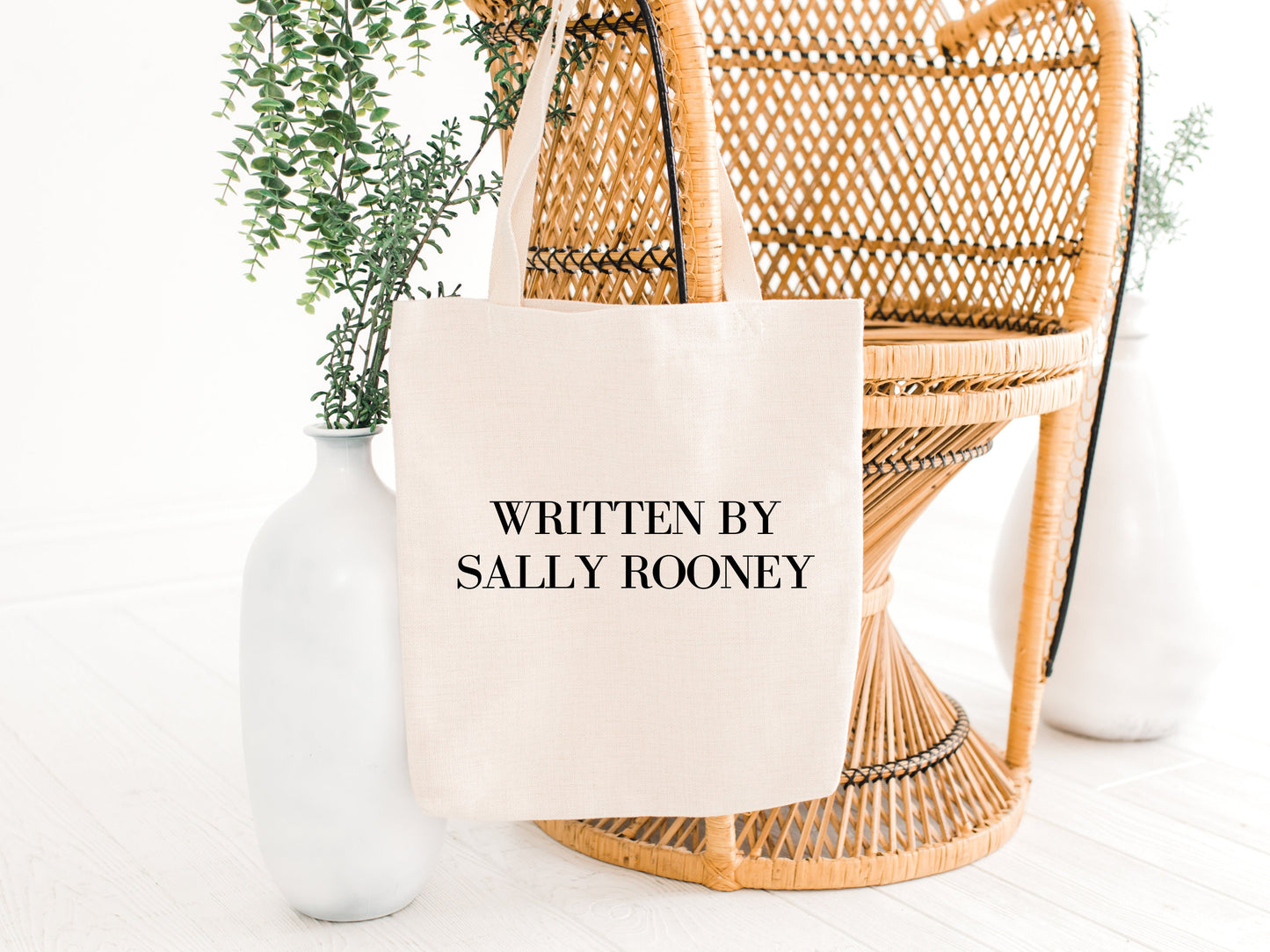 Written by Sally Rooney, Taylor Jenkins Reid or Jessa Hastings Customisable Author Tote Bag